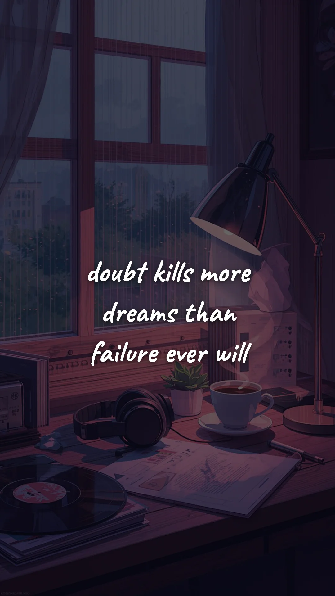 Doubt kills more dreams than failure ever will. — study & student motivation wallpaper