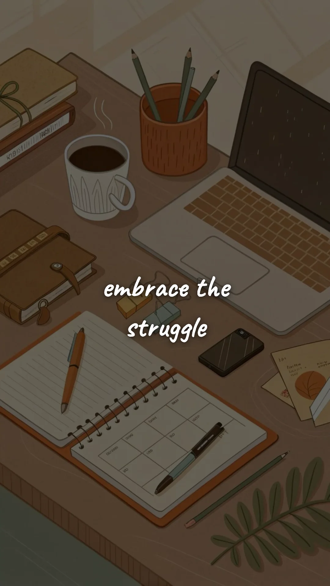Embrace the struggle. — study & student motivation wallpaper
