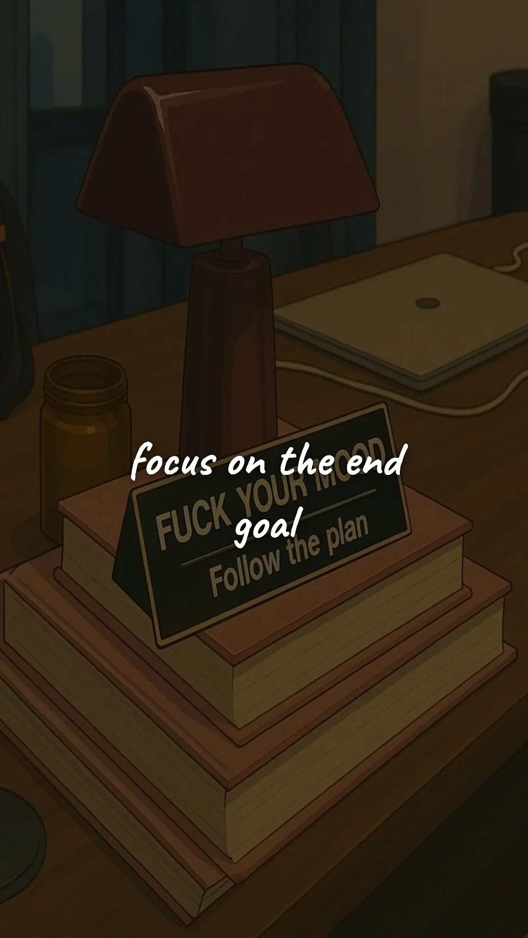 Focus on the end goal. — study & student motivation wallpaper