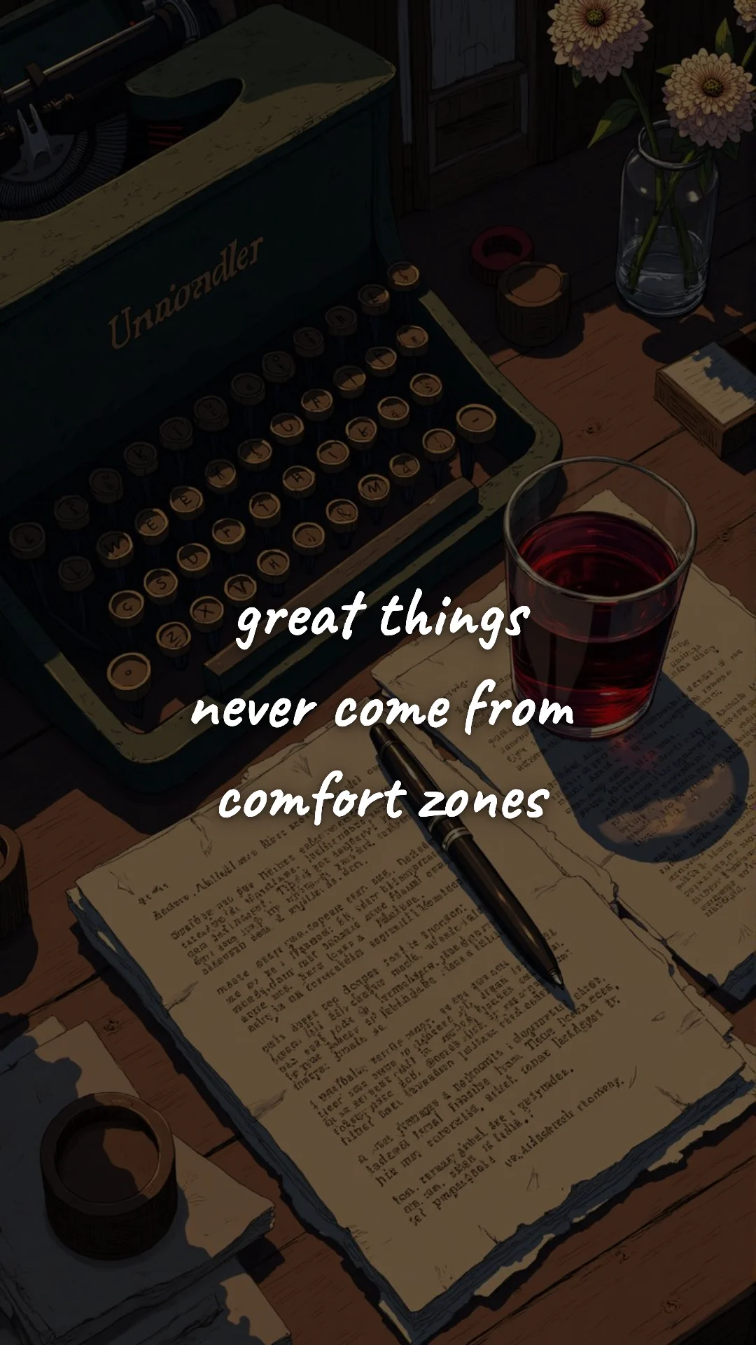 Great things never come from comfort zones. — study & student motivation wallpaper