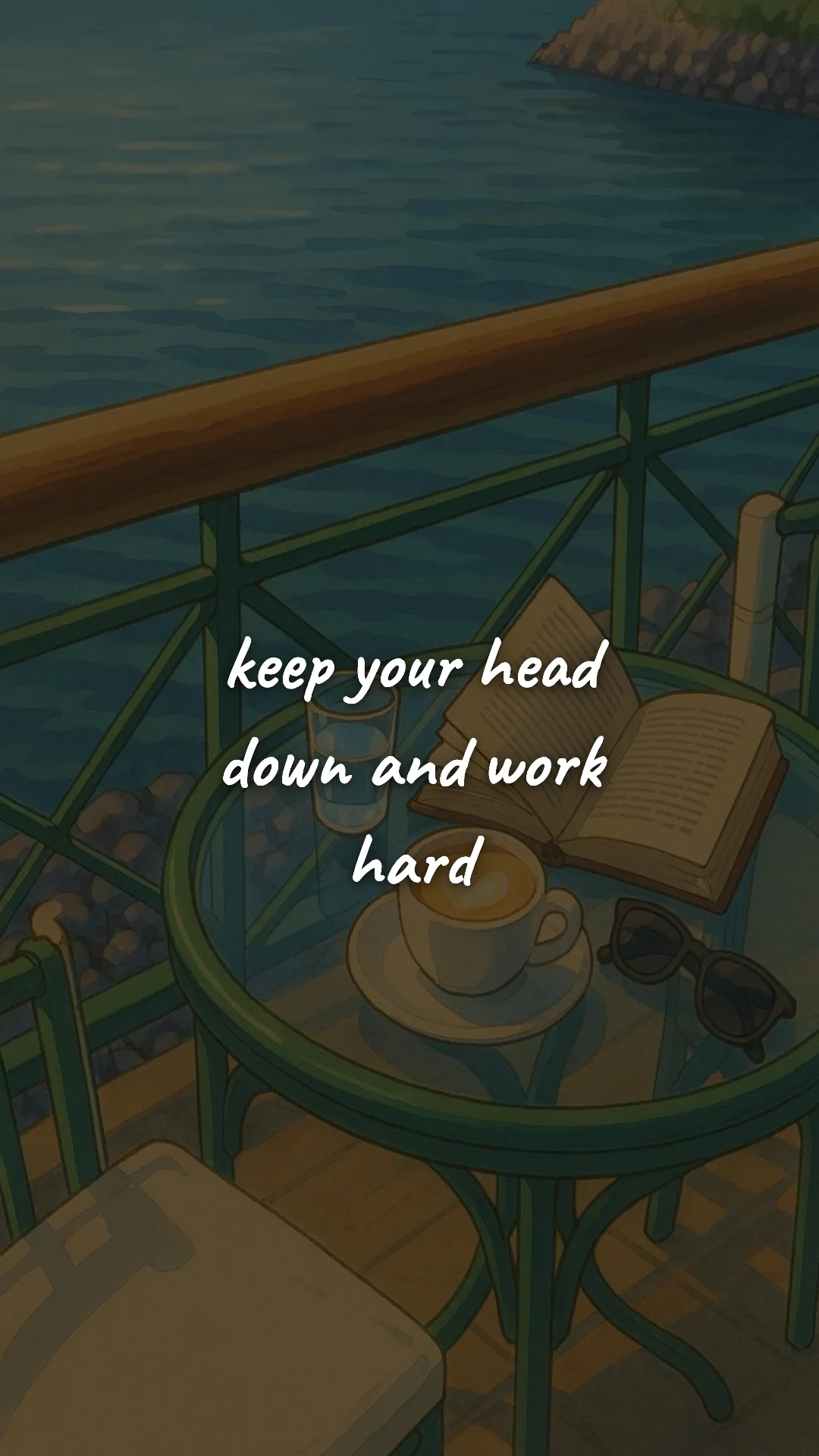 Keep your head down and work hard. — study & student motivation wallpaper