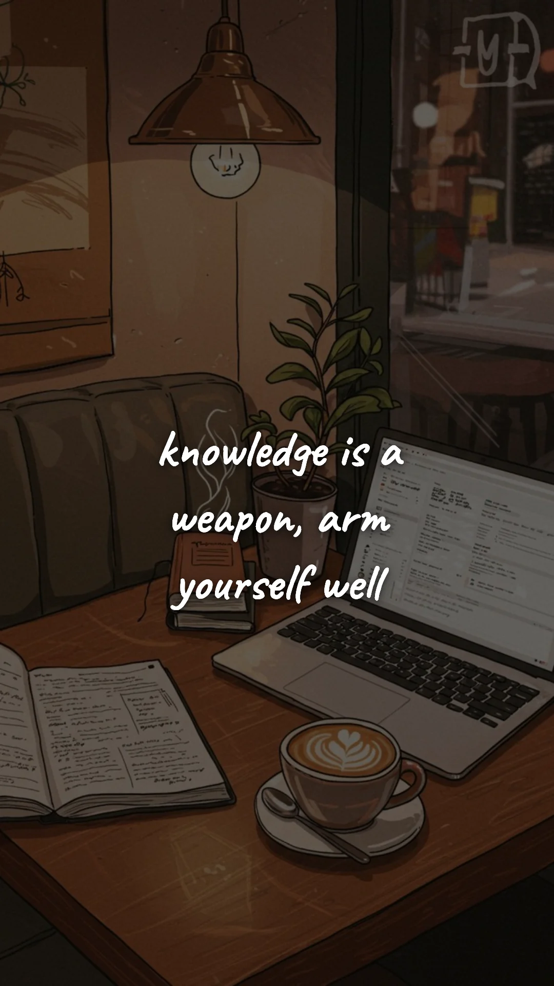 Knowledge is a weapon, arm yourself well. — study & student motivation wallpaper