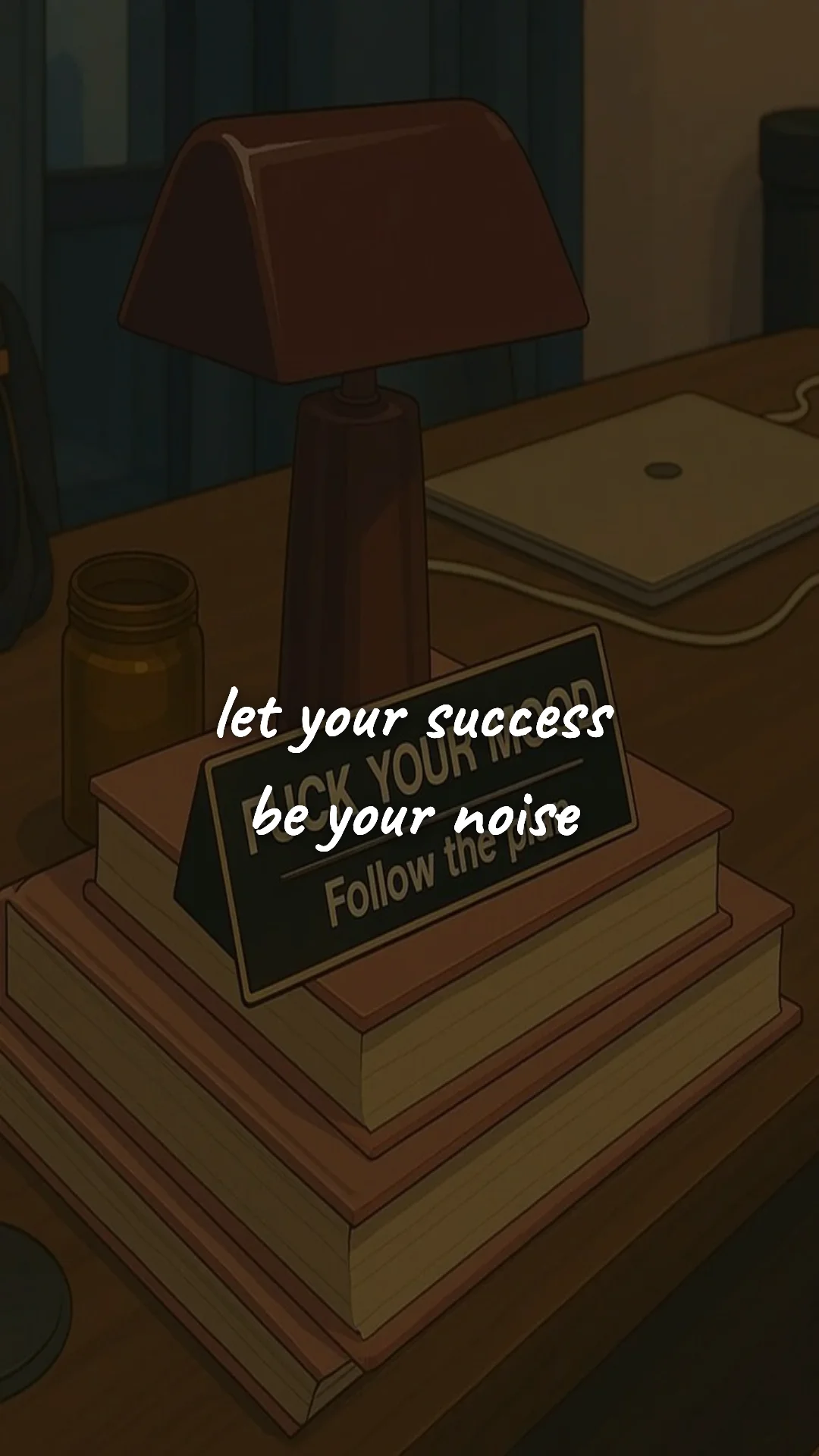 Let your success be your noise. — study & student motivation wallpaper