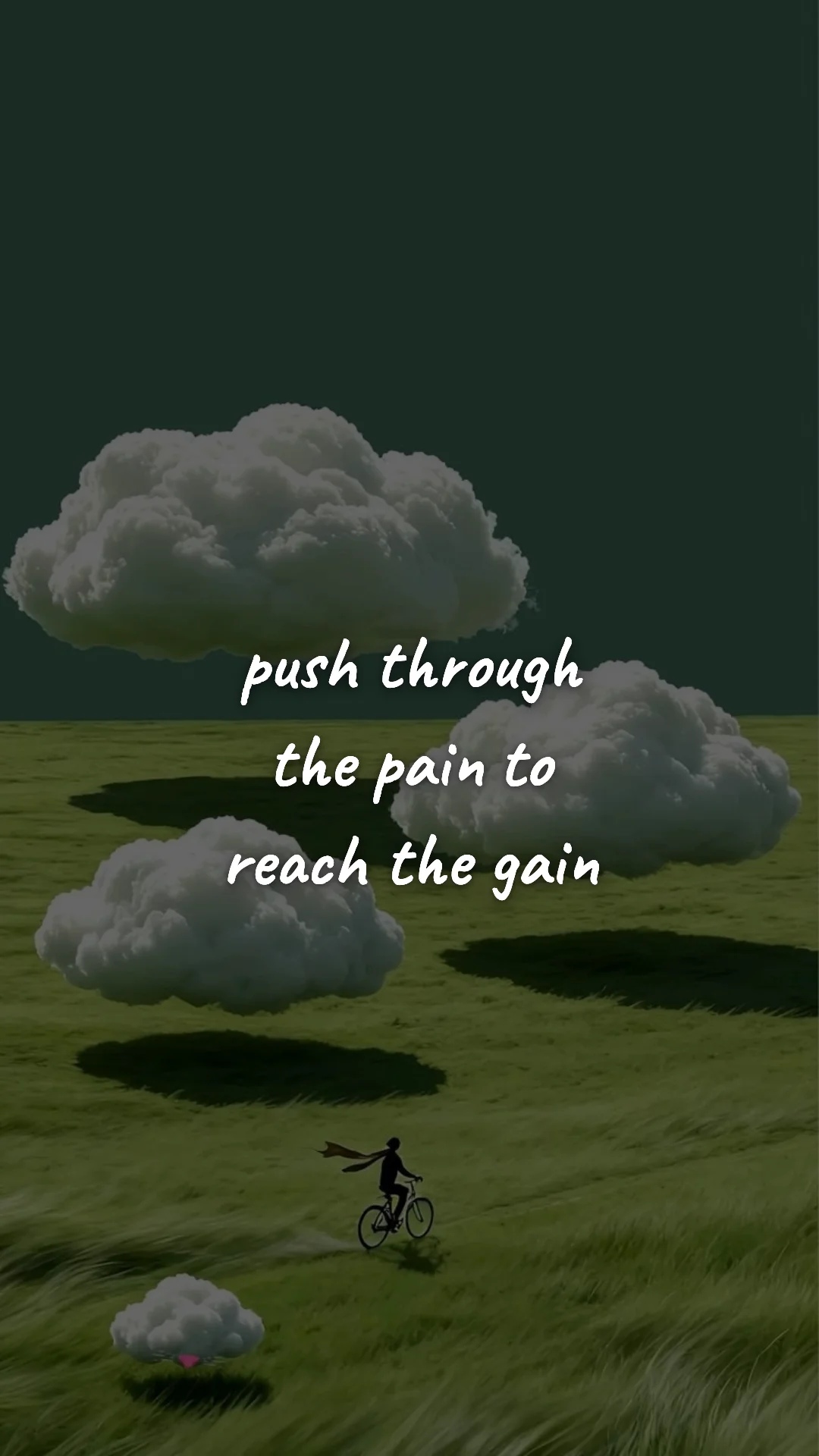 Push through the pain to reach the gain. — study & student motivation wallpaper
