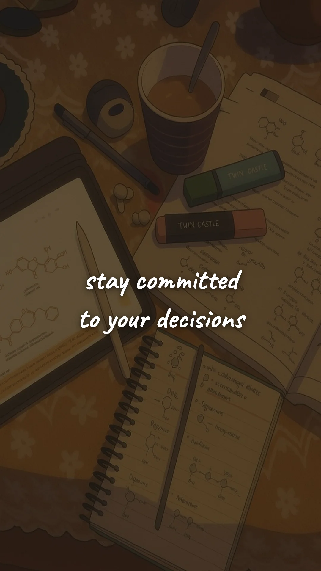 Stay committed to your decisions. — study & student motivation wallpaper
