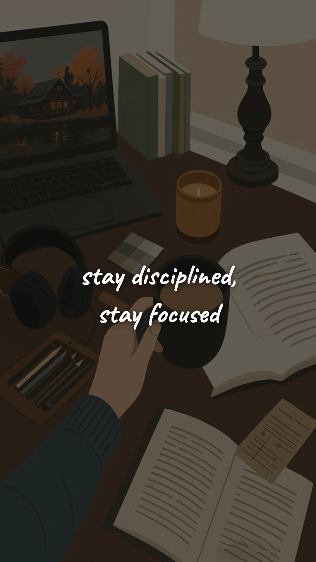 Stay disciplined, stay focused. — study & student motivation wallpaper