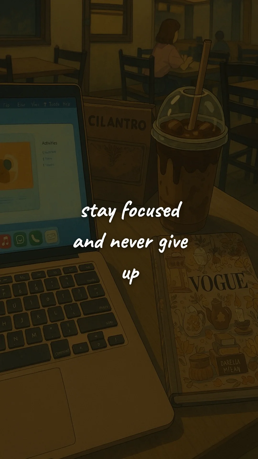 Stay focused and never give up. — study & student motivation wallpaper