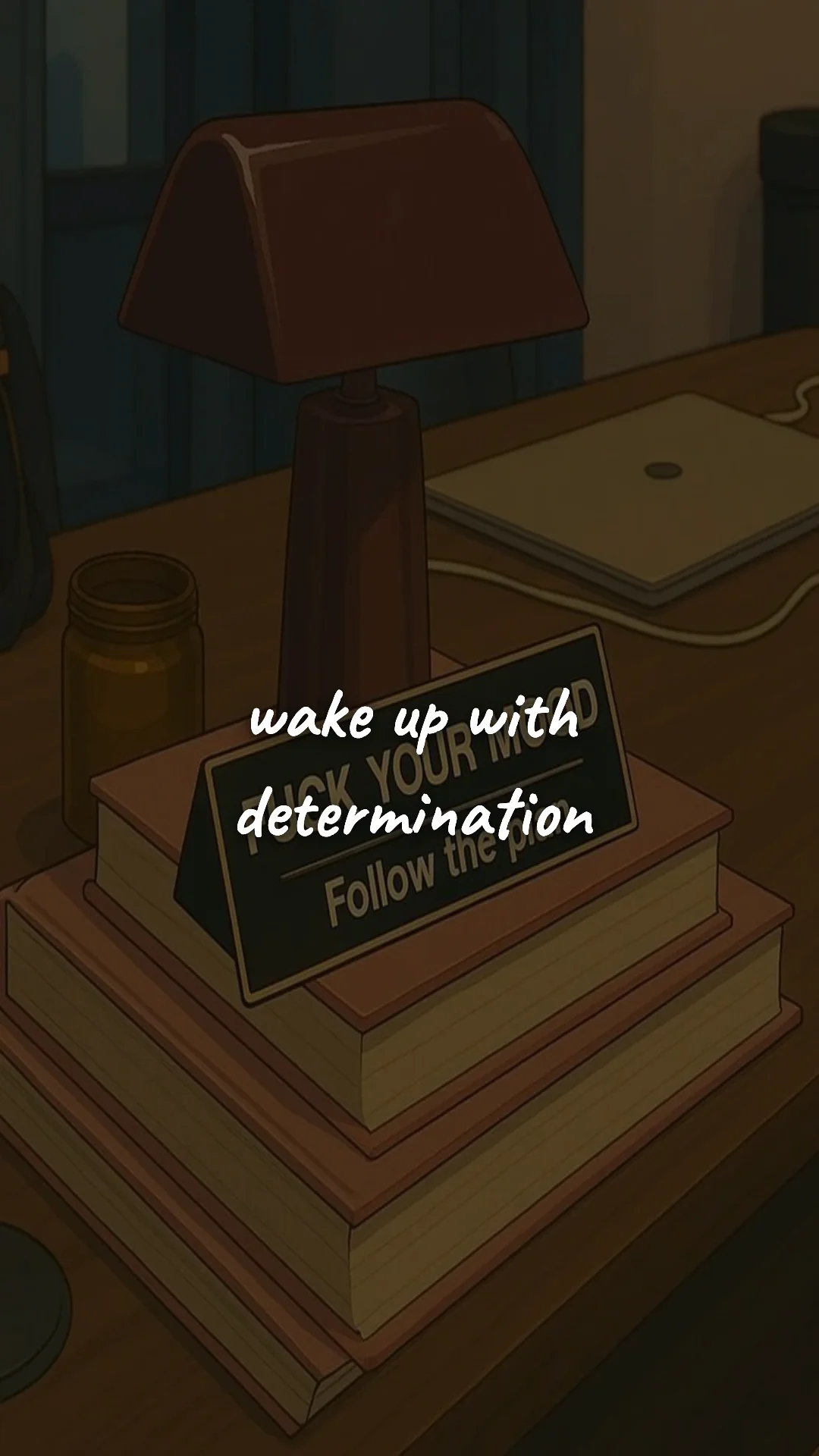 Wake up with determination. — study & student motivation wallpaper