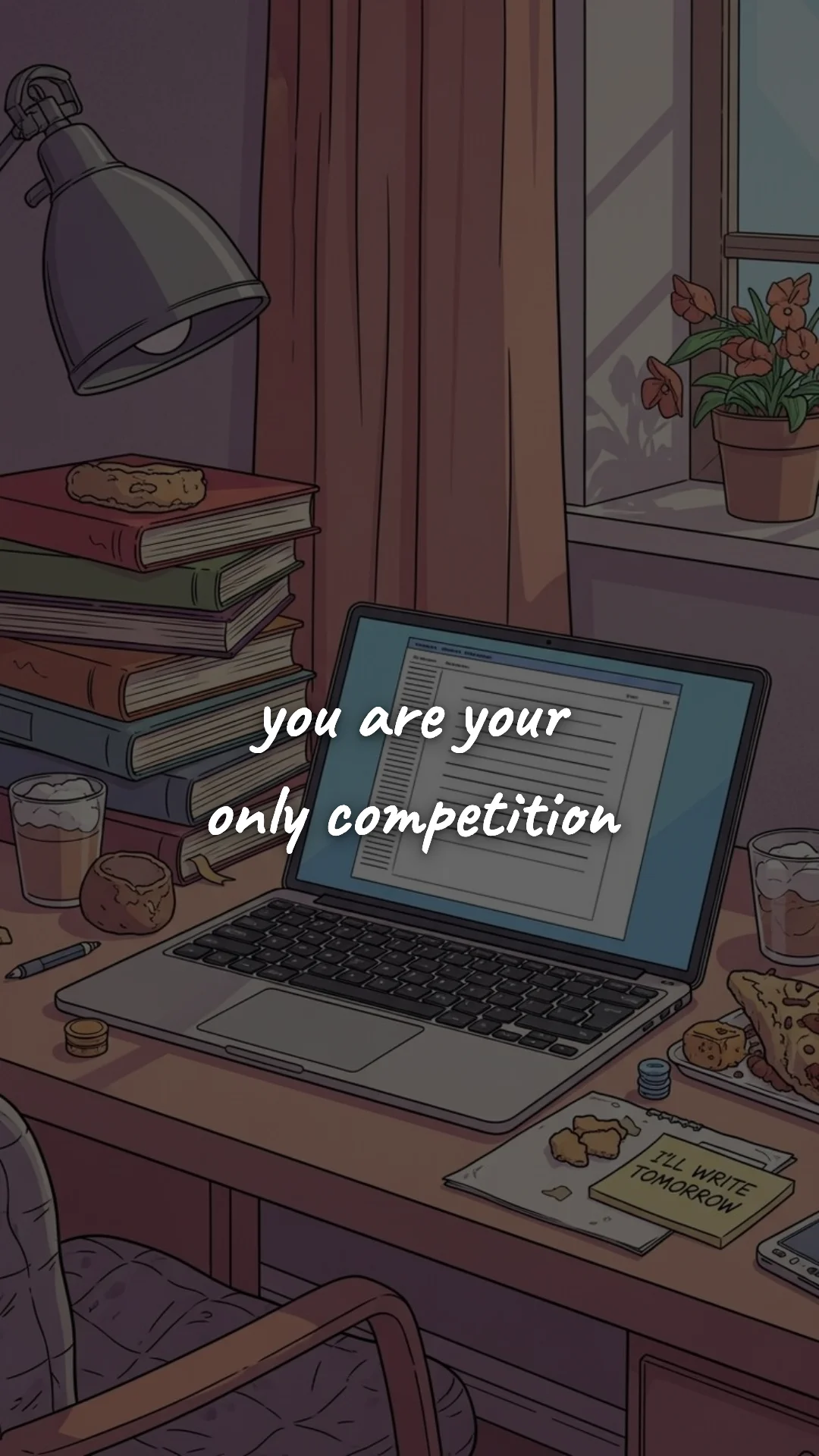 You are your only competition. — study & student motivation wallpaper