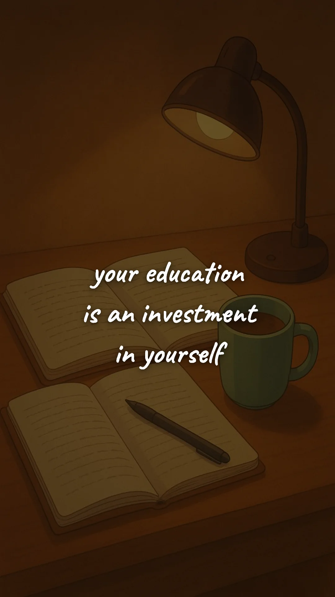 Your education is an investment in yourself. — study & student motivation wallpaper